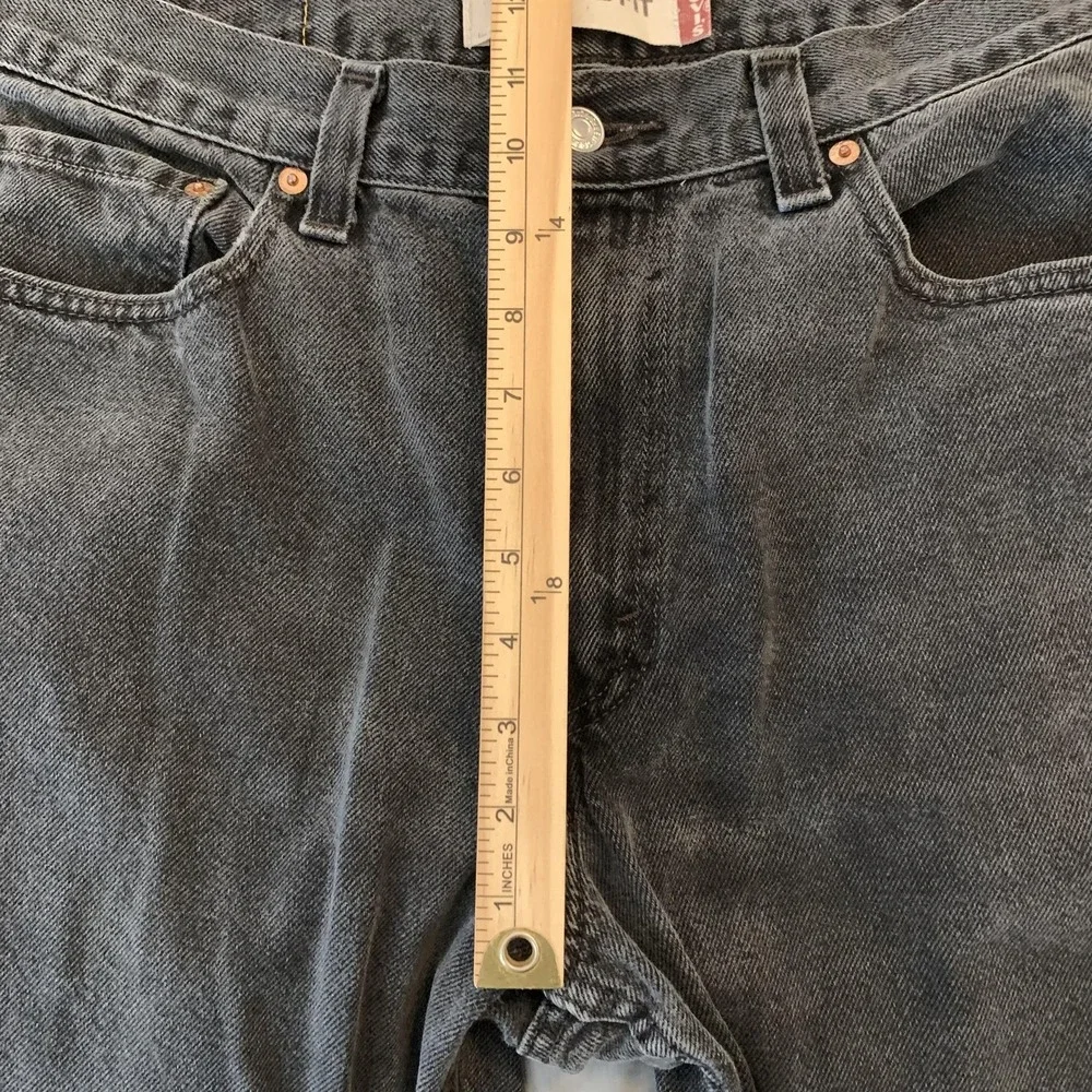 Levis 550 Jeans Mens 34x32‎ Gray Stone Wash Relaxed Fit Tapered Leg Denim Pants